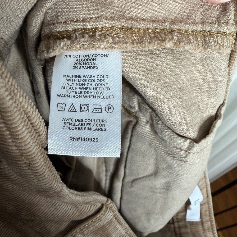 Loft The Palmer Wide Leg Corduroy Pants Tan Womens Size 10 High Rise Stretch - Picture 7 of 7